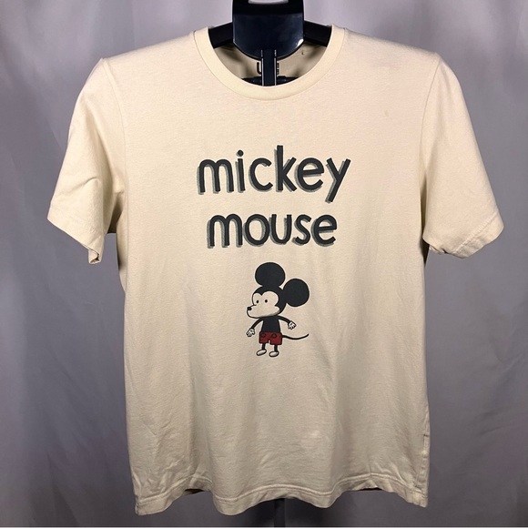 Uniqlo Other - Uniqlo Jeffrey Brown How to Draw Mickey Mouse Cream graphic tee Mens size Medium